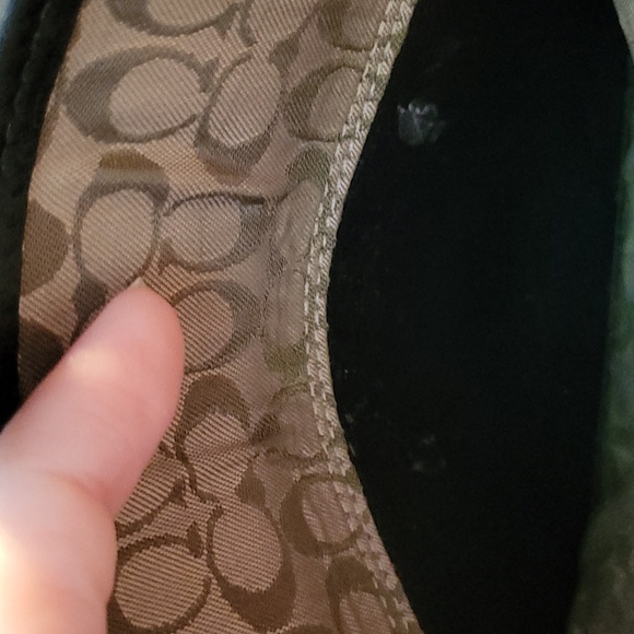 Coach Black Wristlet With Silver Hardware & Finishings, One Front Magnetic Snap - Picture 3 of 5